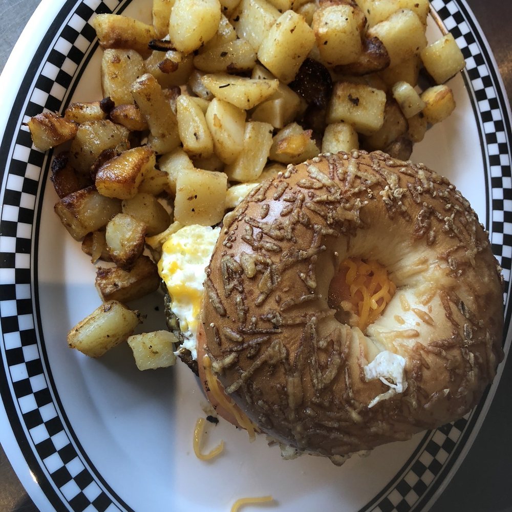 Mel's Commonwealth Cafe - Asiago Bagel Sandwich - Breakfast & Brunch Near Me - Wayland, Massachusetts Mel's Commonwealth Cafe - Asiago Bagel Sandwich - Breakfast & Brunch Near Me - Wayland, Massachusetts