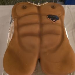 Superman male torso birthday cake Superman male torso birthday cake