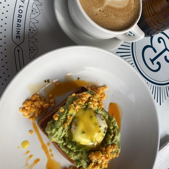 Bakery Lorraine - Avocado toast and oat milk latte - Bakeries Near Me - Austin, Texas