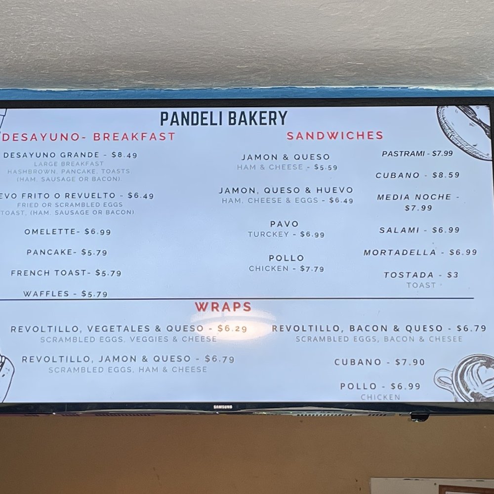Pandeli - Menu - Bakeries Near Me - Culebra, Puerto Rico
