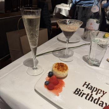The Capital Grille - Champagne (expresso martini)  Still water - Steakhouses Near Me - Skokie, Illinois