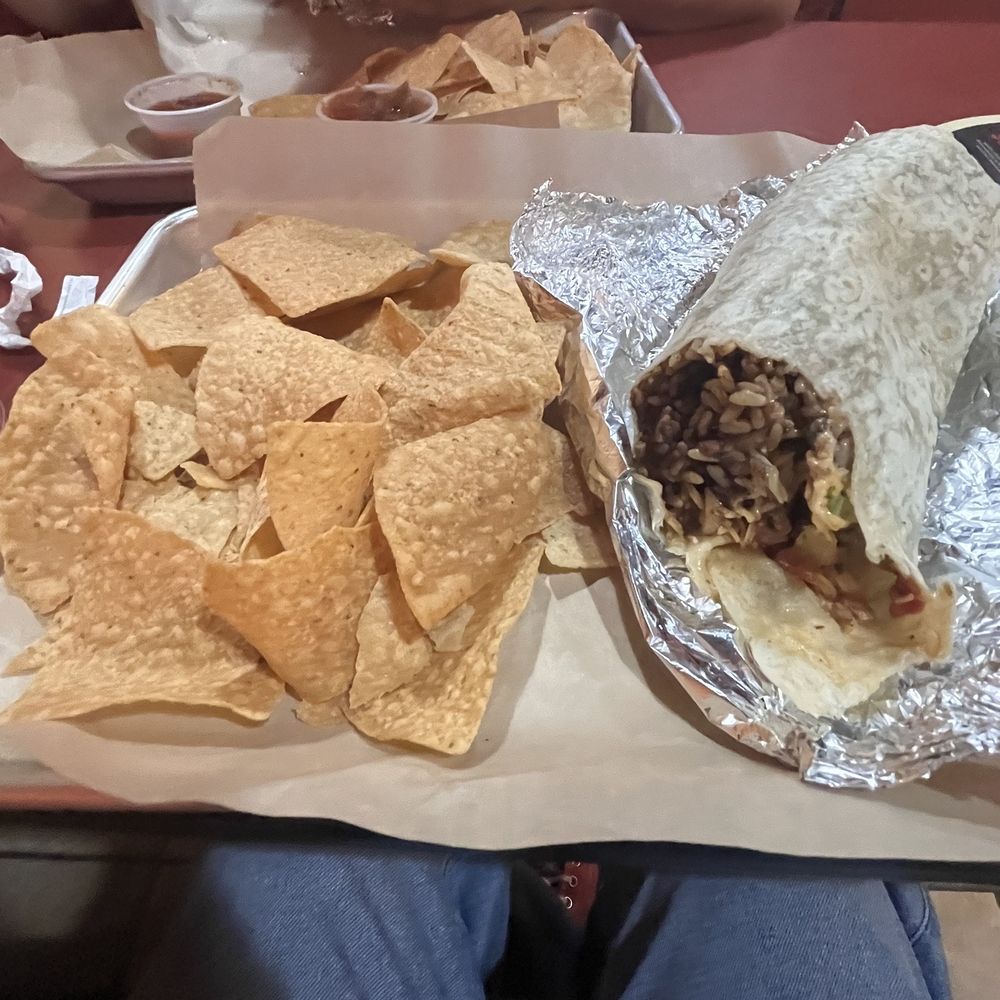 Moe's Southwest Grill - a burrito and chips - Tex-Mex Near Me - Bethlehem, Georgia