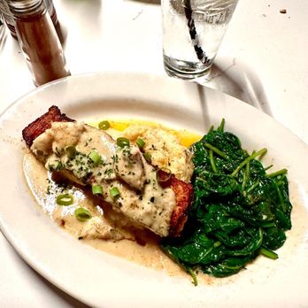 Bourbon St. Cafe - Salmon, Sauteed Spinach - Seafood Near Me - Tulsa, Oklahoma Bourbon St. Cafe - Salmon, Sauteed Spinach - Seafood Near Me - Tulsa, Oklahoma