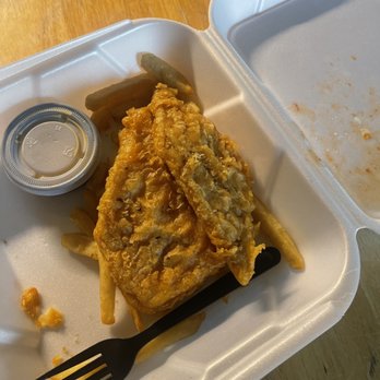 Long John Silver's - Leftover Fish and Fries as I was that disappointed in the food. Couldn't even throw it out there as trash can was full. - Fast Food Near Me - Queensbury, New York