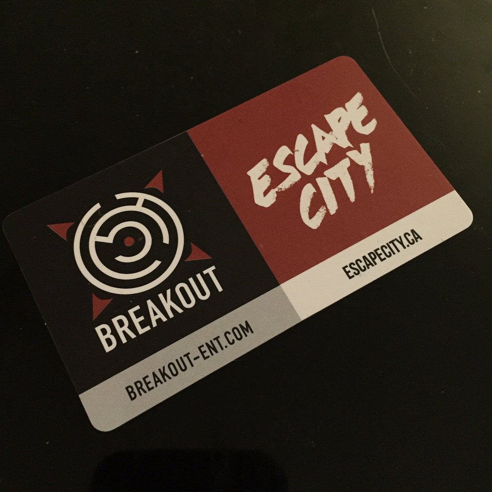 Breakout Entertainment - Loyalty Card - Escape Games Near Me - Edmonton, Alberta
