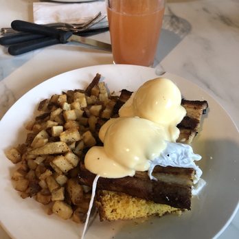 Egg - Smoked pork belly corn benedict - Breakfast & Brunch Near Me - Saint Louis, Missouri Egg - Smoked pork belly corn benedict - Breakfast & Brunch Near Me - Saint Louis, Missouri