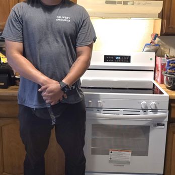 Spencer's TV & Appliance - Gregory after installing the new Stove. - Appliances Near Me - Phoenix, Arizona Spencer's TV & Appliance - Gregory after installing the new Stove. - Appliances Near Me - Phoenix, Arizona