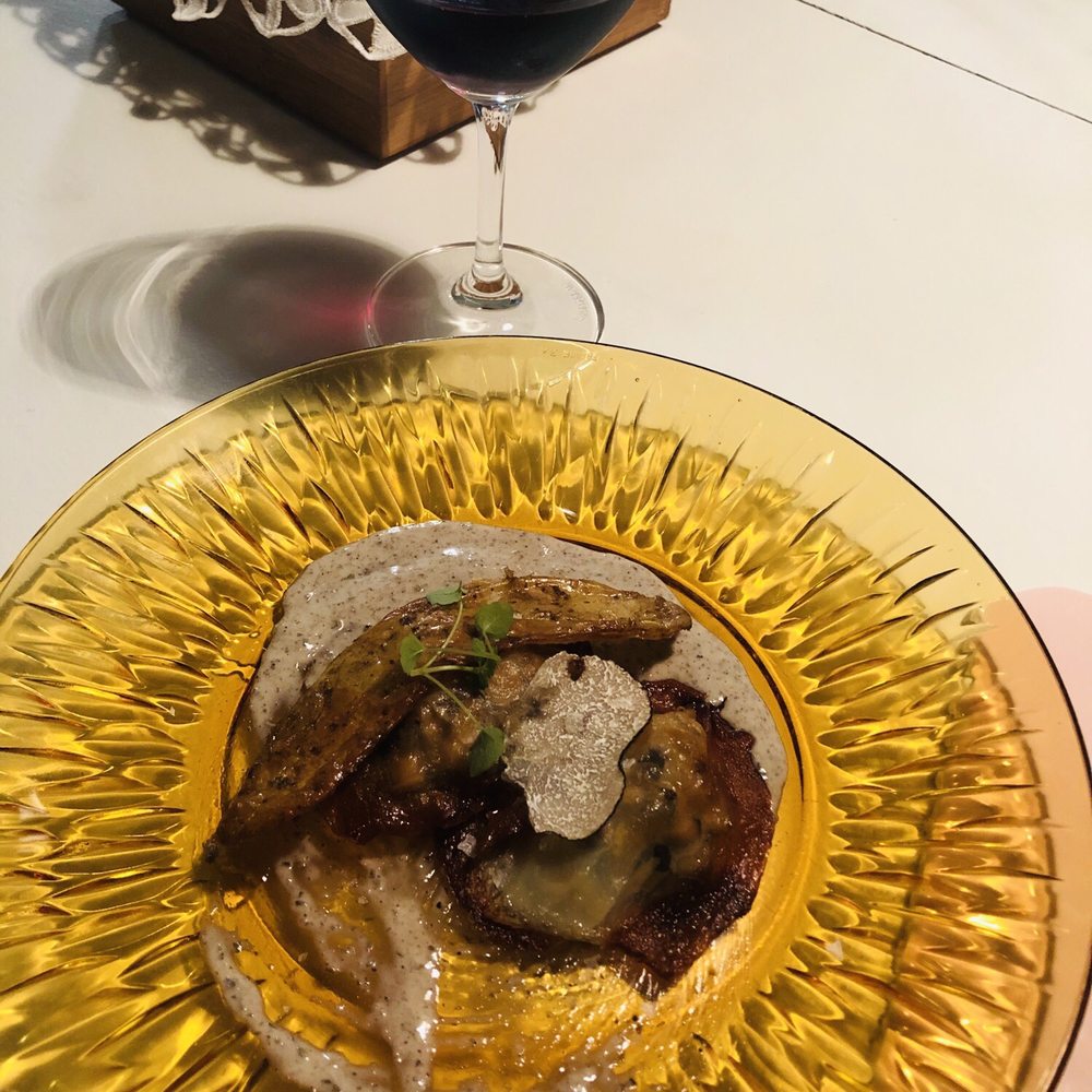 Santa Rita - Ravioli of potato with spring mushrooms and truffle mayonnaise - Spanish Near Me - Barcelona, B