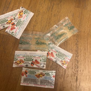 Love Sushi - The packets of Wasabi paste!! Wtf - Japanese Near Me - Bakersfield, California Love Sushi - The packets of Wasabi paste!! Wtf - Japanese Near Me - Bakersfield, California