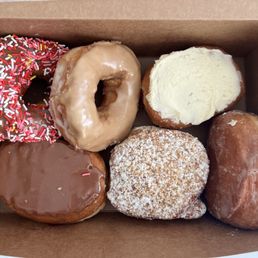 Chocolate Sprinkle, Raised Maple, Guava Cream Cheese, Glazed Custard, Apple Crum, Boston Creme Chocolate Sprinkle, Raised Maple, Guava Cream Cheese, Glazed Custard, Apple Crum, Boston Creme