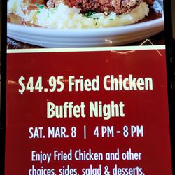 River View Buffet - March 2025 special: $44.95 for -- wait for it -- fried chicken. 