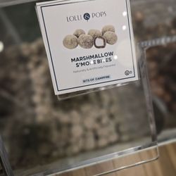 Lolli & Pops - These have chewy nougaty marshmallows inside and really good.