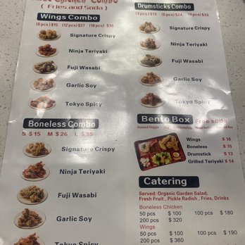 Tokyo Chick - April 2023 Menu 1/2 - Chicken Wings Near Me - Pasadena, California