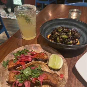 Nada - Pork belly tacos, brussel sprouts & nadarita - Mexican Near Me - Indianapolis, Indiana