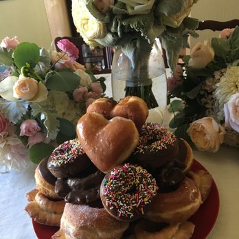 Happy Donuts - Post wedding donut tower featuring Happy Donuts! - Donuts Near Me - Burlingame, California