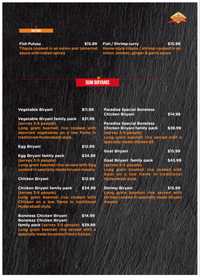 Menu photo 5 Paradise Biryani Pointe Parma, OH