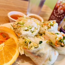 Giant fresh spring rolls! They were delicious!