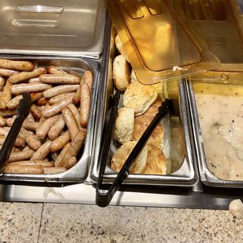 The Fred Harvey Restaurant - Sausage, biscuits and gravy on the breakfast buffet - Buffets Near Me - Williams, Arizona The Fred Harvey Restaurant - Sausage, biscuits and gravy on the breakfast buffet - Buffets Near Me - Williams, Arizona
