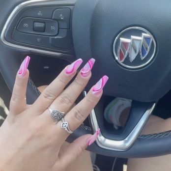 Nail Express - Summer design acrylic set - Nail Salons Near Me - Pottstown, Pennsylvania