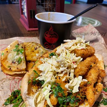 Gu's Dumplings - Chicken Po'Boy was delicious. - Szechuan Near Me - Alpharetta, Georgia Gu's Dumplings - Chicken Po'Boy was delicious. - Szechuan Near Me - Alpharetta, Georgia