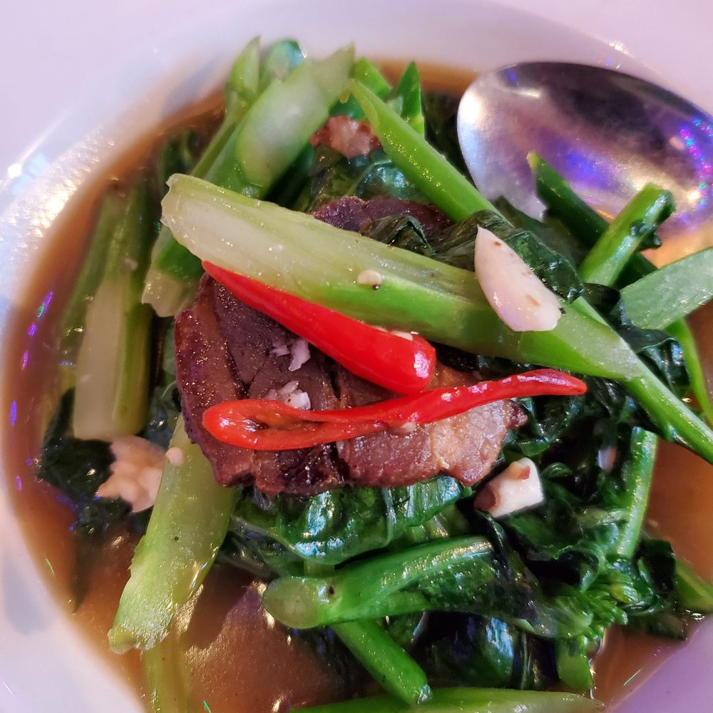 Pestle Rock - Pork belly w/ 'Chinese style' broccoli - Thai Near Me - Seattle, Washington