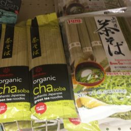Green tea noodles.