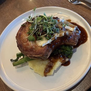 The Story Cafe - Bone-in Pork Chop $41 - Pizza Near Me - Richmond, British Columbia