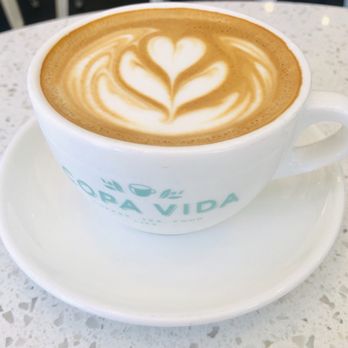 Copa Vida - Latte with soy - New American Near Me - Pasadena, California Copa Vida - Latte with soy - New American Near Me - Pasadena, California