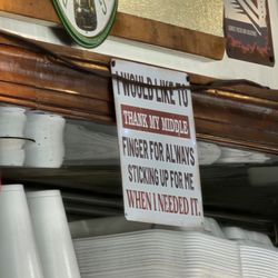 Macs Diner  - Fun sign in the diner.