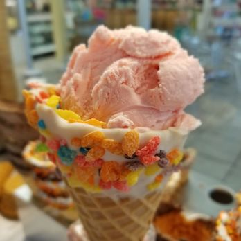 Farmhouse Sweets - Fruity people cone with strawberry ice cream - Chocolatiers & Shops Near Me - Pigeon Forge, Tennessee