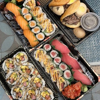 7Friday Sushi - Spicy salmon, tuna lover combo, salmon lover combo, brisket bao - Sushi Bars Near Me - Cypress, Texas