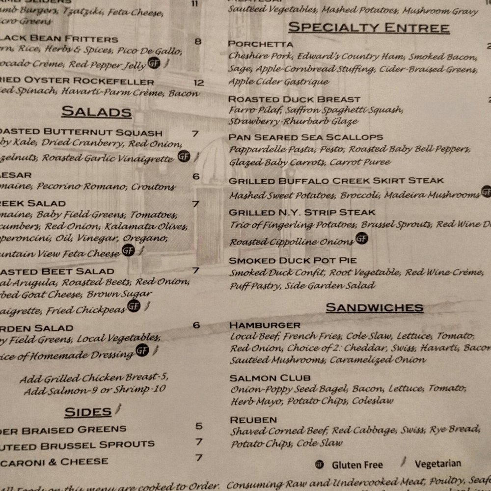 Southern Inn - Dinner menu, bottom half. Thurs 2016-11-03 - Bars Near Me - Lexington, Virginia Southern Inn - Dinner menu, bottom half. Thurs 2016-11-03 - Bars Near Me - Lexington, Virginia