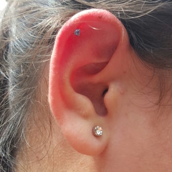 New Age Body Piercing - Helix with titanium and tanzanite - Piercing Near Me - Miami, Florida New Age Body Piercing - Helix with titanium and tanzanite - Piercing Near Me - Miami, Florida