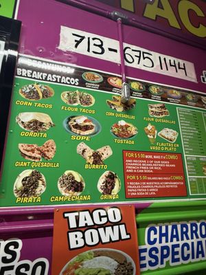Menu photo 1 Taconmadre Houston, TX