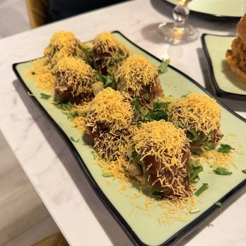 Honest Vegetarian - Sev Puri (7pc) - Indian Near Me - Chandler, Arizona Honest Vegetarian - Sev Puri (7pc) - Indian Near Me - Chandler, Arizona