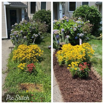 Just In Time Landscaping - Driveway flower bed. - Landscaping Near Me