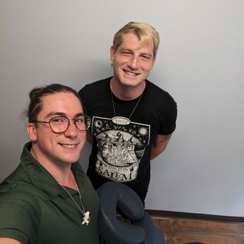 Kinetic Roots Wellness - Meet our team! Michael Ward, Massage Therapist and Lead Instructor (L). Shane Jarriel, Business Manager & Instrumentalist (R). - Massage Therapy Near Me - Greensboro , North Carolina Kinetic Roots Wellness - Meet our team! Michael Ward, Massage Therapist and Lead Instructor (L). Shane Jarriel, Business Manager & Instrumentalist (R). - Massage Therapy Near Me - Greensboro , North Carolina