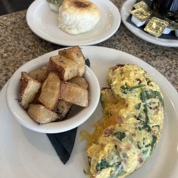 Burleson Brunch House - Three Little Pigs with potato's and biscuit - Breakfast & Brunch Near Me - Burleson, Texas Burleson Brunch House - Three Little Pigs with potato's and biscuit - Breakfast & Brunch Near Me - Burleson, Texas
