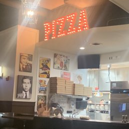 Pizza bar seating area