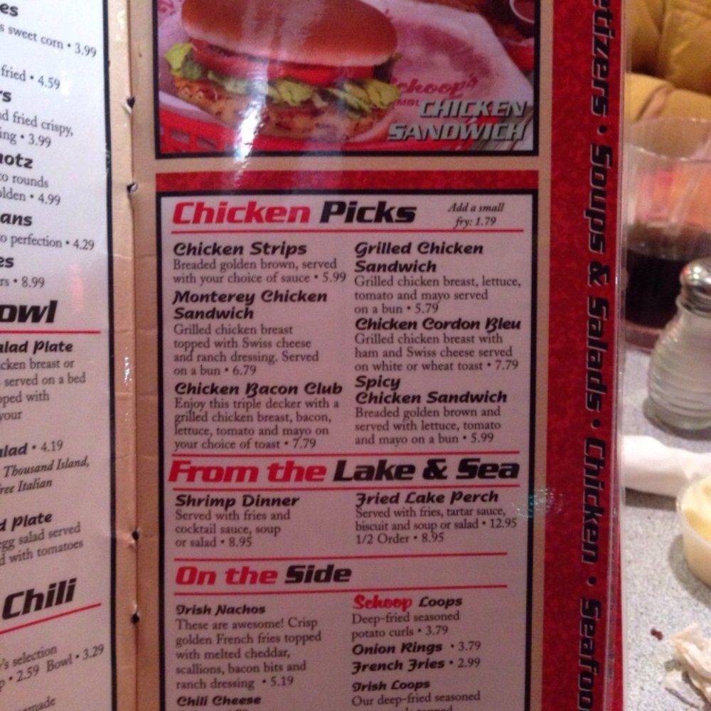 Schoop's Hamburgers - Menu - Burgers Near Me - Monee, Illinois