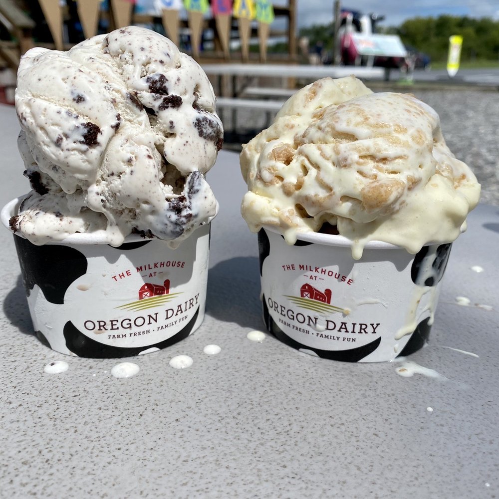 Oregon Dairy Country Restaurant - Cookies & cream on the left and lemon meringue on right. - Breakfast & Brunch Near Me - Lititz, Pennsylvania Oregon Dairy Country Restaurant - Cookies & cream on the left and lemon meringue on right. - Breakfast & Brunch Near Me - Lititz, Pennsylvania