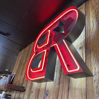 Black Rock Coffee Bar - red neon sign - Coffee & Tea Near Me - Eugene, Oregon
