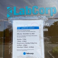 Labcorp - New hours of operation