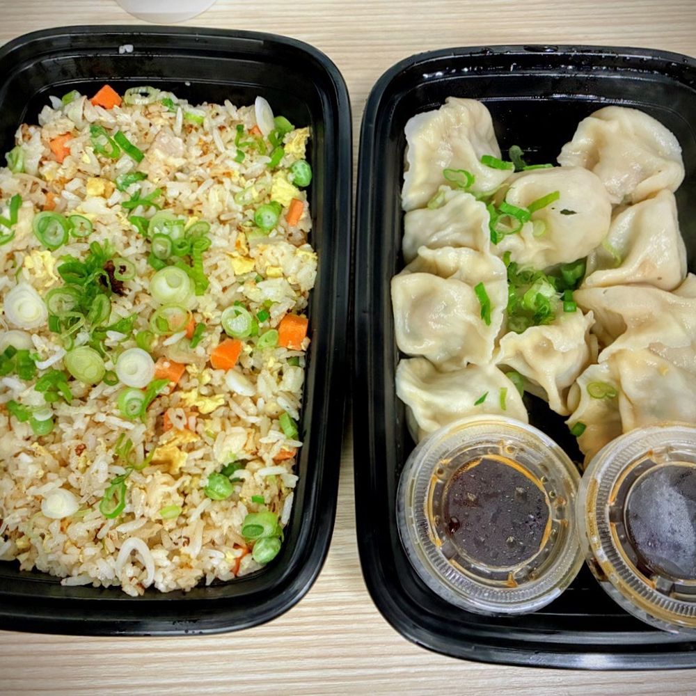 Mad Dumplings - Irvine - Chicken Fried Rice and The OG Dumplings (boiled) - Asian Fusion Near Me - Irvine, California