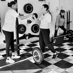 Props to my clients for getting after it during their training session.