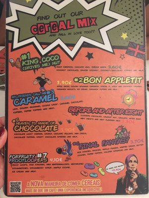 Menu photo 2 Pop Cereal Café Lisbon, 11 Menu photo 2 Pop Cereal Café Lisbon, 11