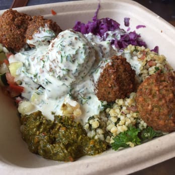 Gotta Eatta Pita - The falafel bowl. Also delicious. I've had bigger and better falafel, but this was still yummy - Mediterranean Near Me - Pleasanton, California