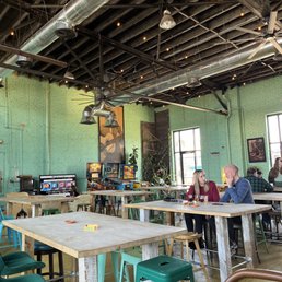 people sitting at tables in a green room people sitting at tables in a green room
