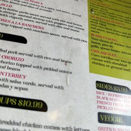 The dirty menu The dirty menu