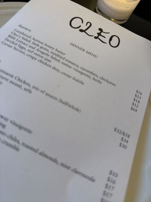 Menu photo 2 Cleo New York, NY Menu photo 2 Cleo New York, NY
